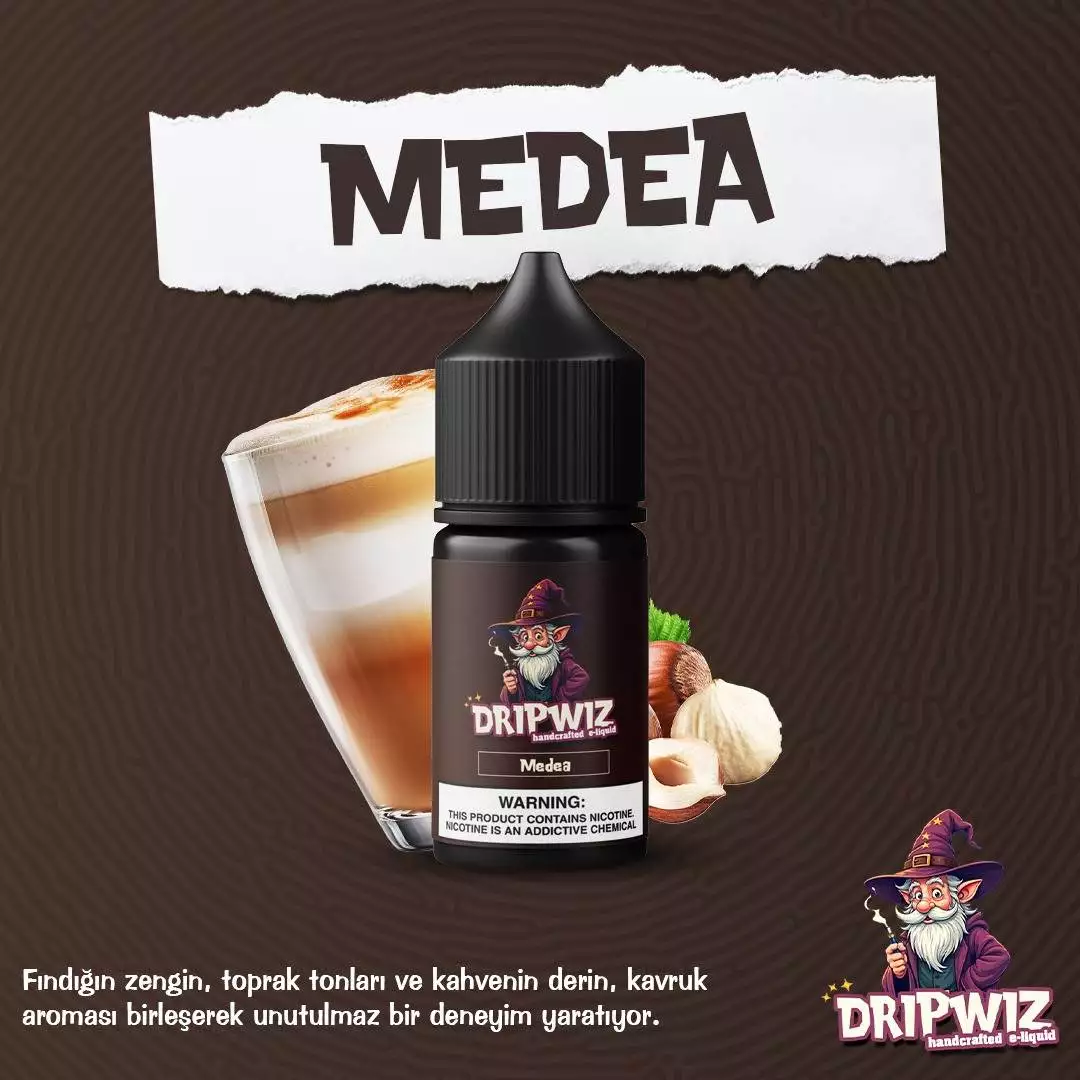 Dripwiz Medea Salt-Fındıklı Sütlü Kahve 30 ML - Görsel 2