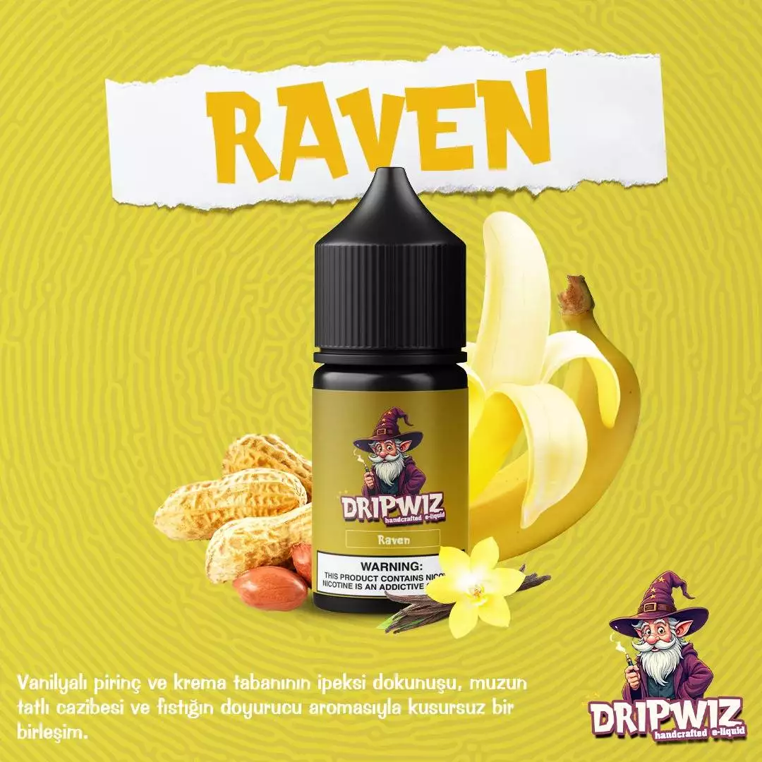 Dripwiz Raven Salt-Custard Vanilla 30 ML - Görsel 2