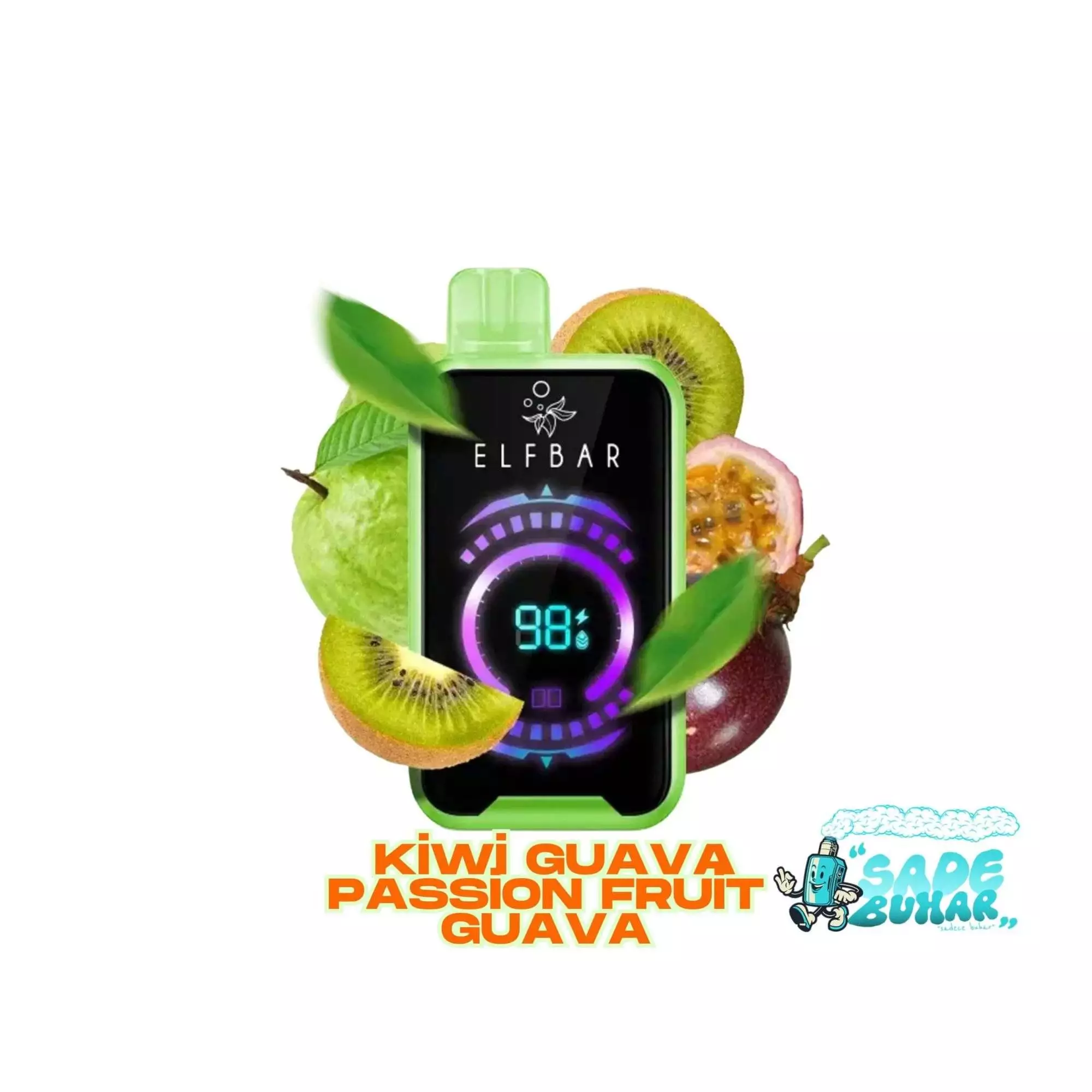 Elfbar D2 20000 Kiwi Passion Fruit Guava - Görsel 1