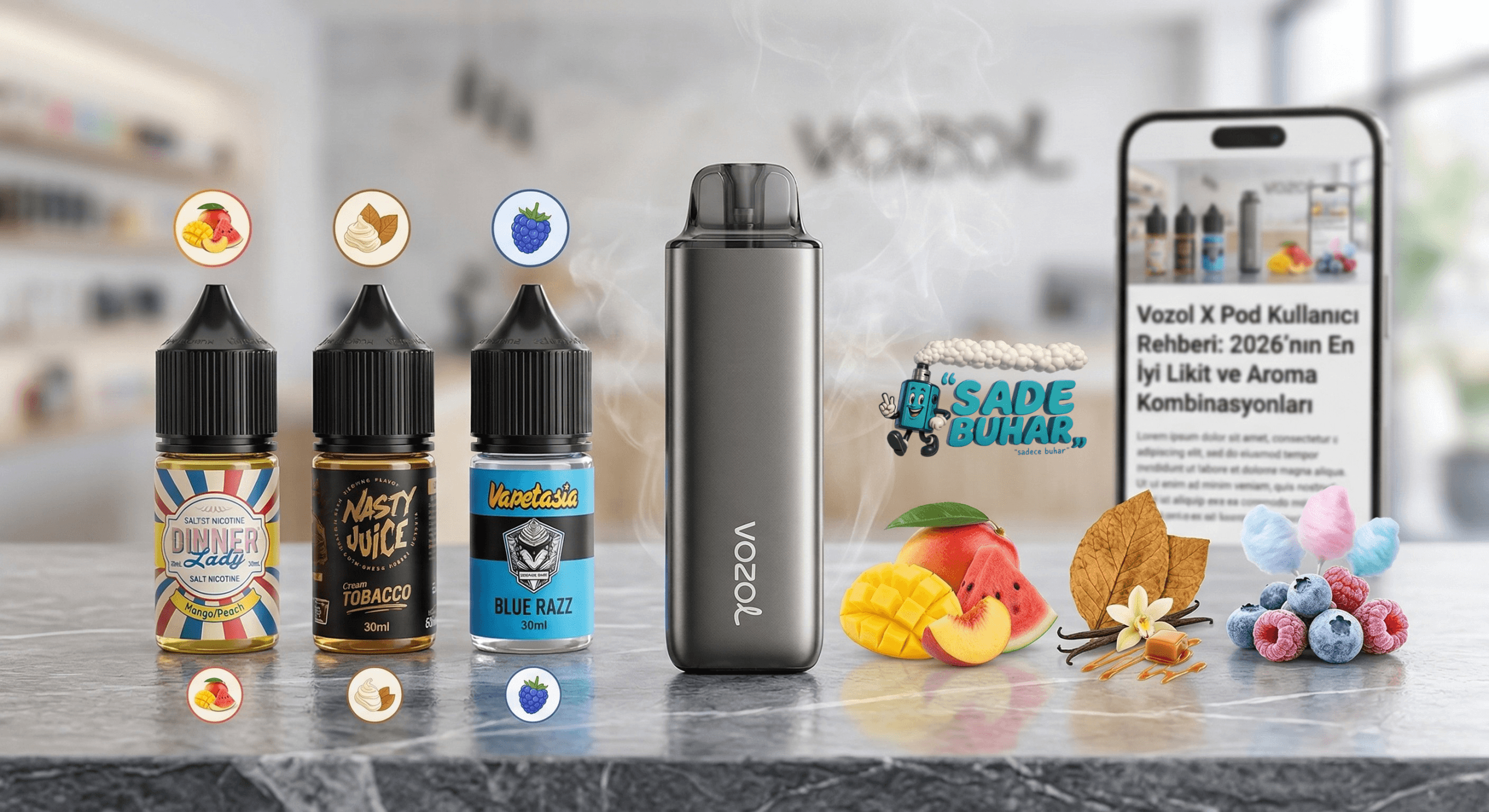 Vozol X Pod Kullanıcı Rehberi: 2026’nın En İyi Likit ve Aroma Kombinasyonları