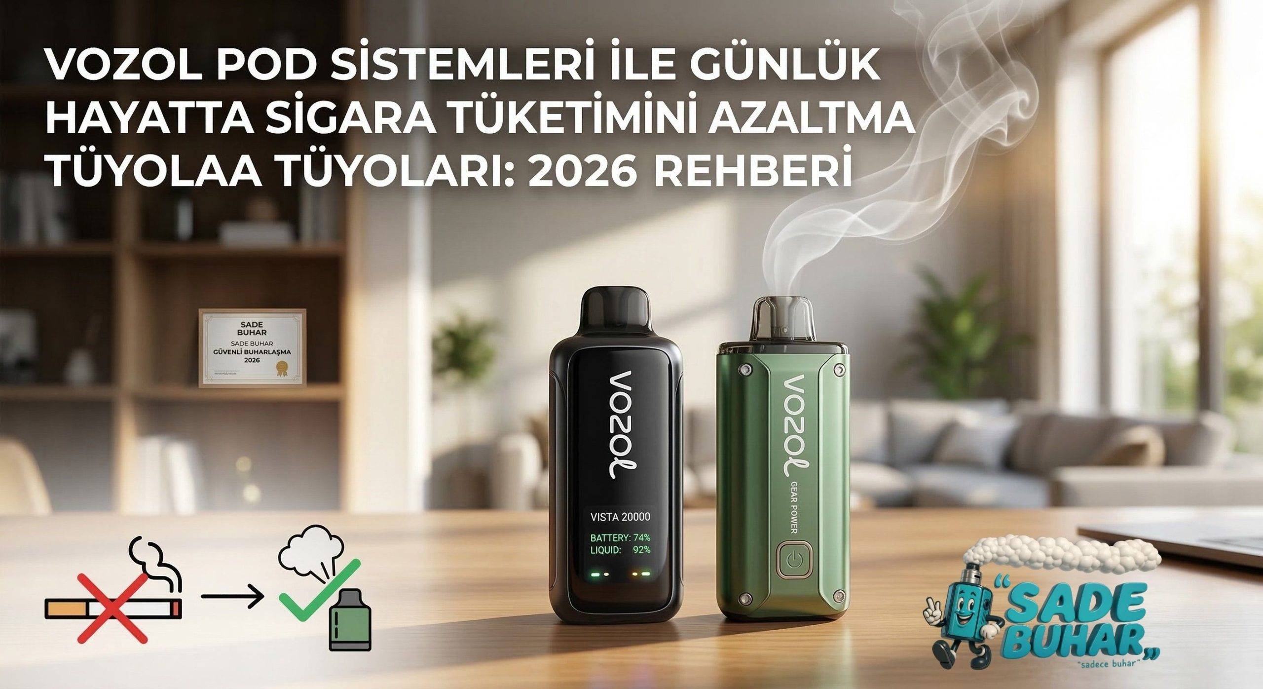 Vozol Pod Sistemleri ile Günlük Hayatta Sigara Tüketimini Azaltma Tüyoları: 2026 Rehberi