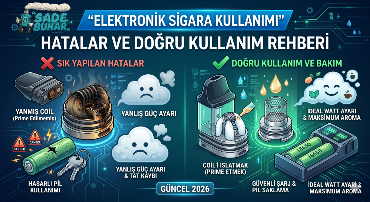 Elektronik Sigara Kullanım Hataları ve Doğru Kullanım Rehberi Güncel 2026