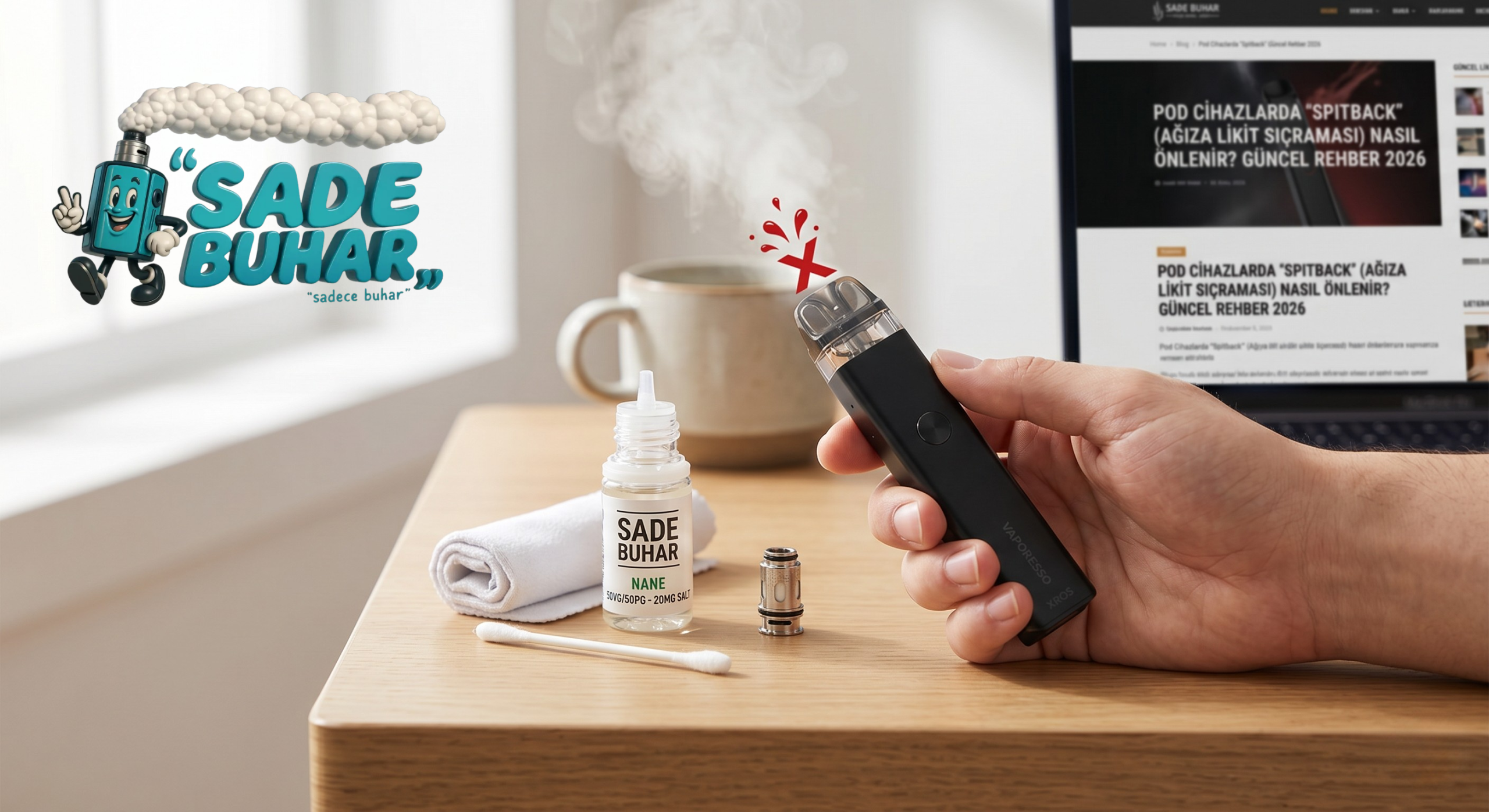 Pod Cihazlarda "Spitback" (Ağıza Likit Sıçraması) Nasıl Önlenir? Güncel Rehber 2026